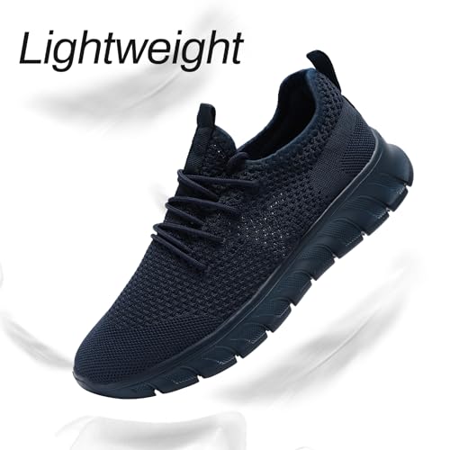 Image of Men Running Tennis Shoes Gym Fashion Sneakers Walking Workout Shoes Athletic Slip on Breathable Mesh Comfortable Lightweight Casual Sport Shoe