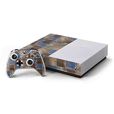 Skinit Decal Gaming Skin Compatible with Xbox One S All-Digital Edition Bundle - Originally Designed Lumber Grid Design