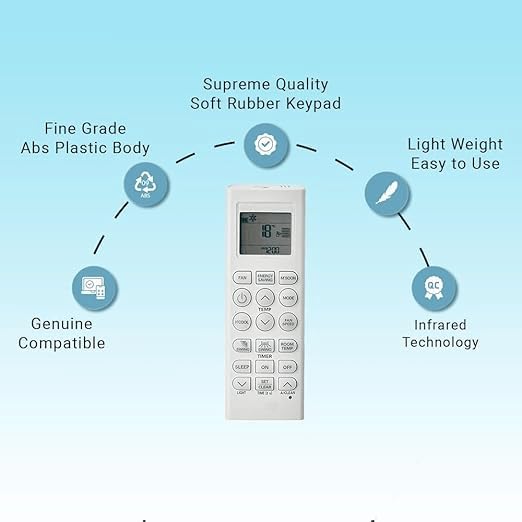 Image of Sanavya AC Remote Control - Compatible Replacement for Split & Window Air Conditioners - Replicates Genuine Remote Functions (Lg Ac Remote Control AKB73975615 36I)