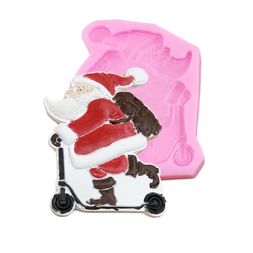 Molde de silicona para hornear con cara de Papá Noel, ideal para cupcakes, chocolate, suministros de fiesta, materiales flexibles, molde de Navidad