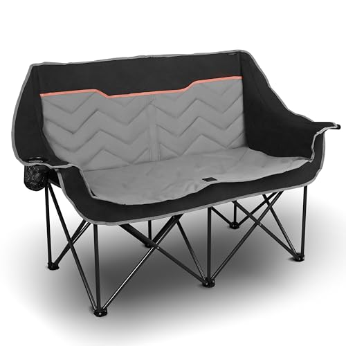 VAGANTH Double Camping Chair Oversized Padded Camping Sofa for 2