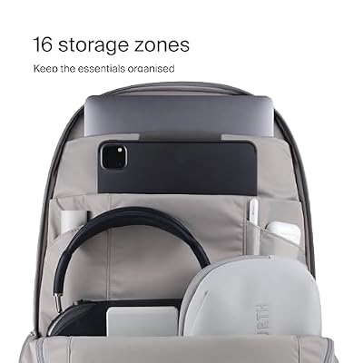 Urth Arkose 20L Modular Backpack + 3.7L Camera Insert - Water Resistant, Anti-Theft, Recycled Bag for DSLR/SLR/Mirrorless, 13-16 Inch Laptop in Ash Grey