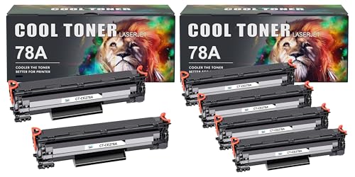 Cool Toner 78A Toner Cartridge Compatible Replacement for HP 78A CE278A Work for P1560 P1566 P1606 P1606dn MFP M1536dnf Printer Toner Cartridge (Black, 6-Pack)