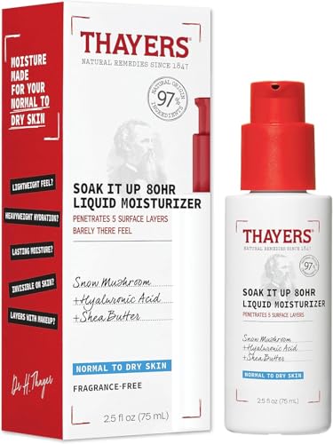 Thayers Soak It Up 80 Hour Liquid Facial Moisturiser with Snow Mushroom & Hyaluronic Acid 75ml