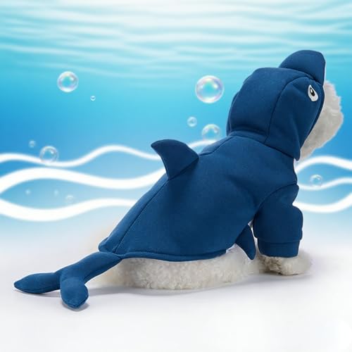 Layheld Cat Costume Dog Clothes Bird & Dolphin Hoodie Funny Cosplay Partywear Photoshoot Cute Pet Outfit for Cat Small Dog (Dolphin,Medium)