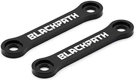 BlackPath - Fits Kawasaki 2" Rear Lowering Link Kit KLR650 Motorcycle Drop Links (Black) T6 Billet