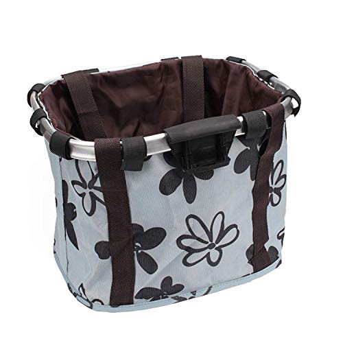 XUNXING Bike Front Baskets for Women, Small Pet Cat Dog Carrier Bicycle Handlebar Front Basket Folding Detachable… - Image 6