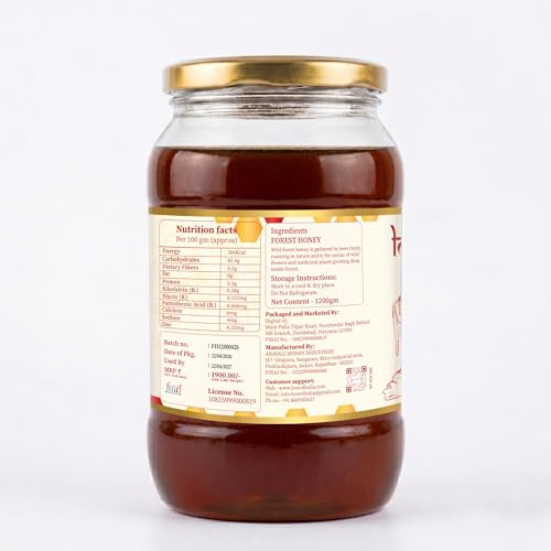 Image of Love of India Forest Honey 2400g | Raw Unprocessed Wild Forest Honey | Family Pack | Tested for Purity | Natural Original Honey