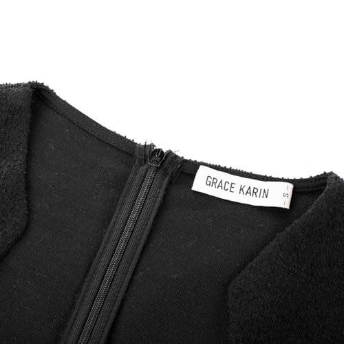 GRACE KARIN Women's Gorgeous Pencil Dress Cap Sleeve Tweed Pencil Dress for Work3