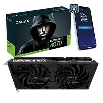 Placa de Video RTX4070 12GB GDDR6X 192BITS 1-CLICK OC 2X GALAX 47NOM7MD8DDF
