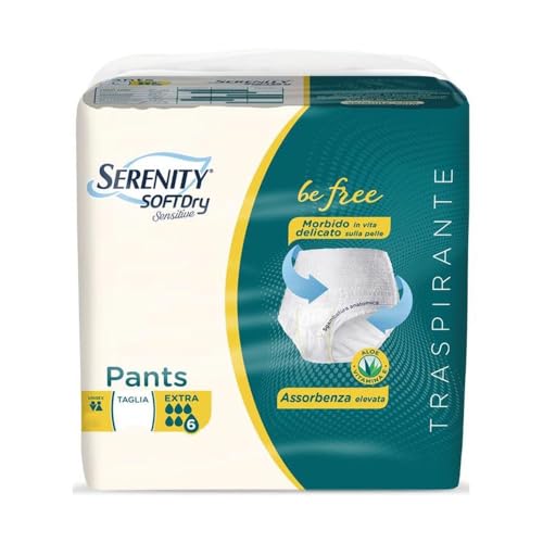 Formato: Pannolini Serenity Soft Dry - Sensitive Be Free Pannoloni Pants Taglia , 14 Pants, M