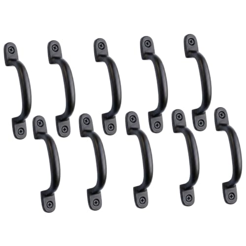 Image of Mix&Match 4inch Drawer Handle Black Matte Finish Pull Knob Pack of 10
