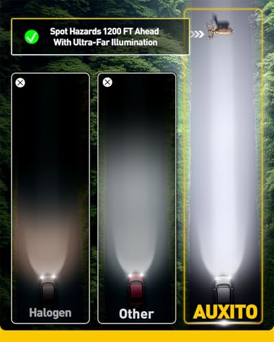 Image of AUXITO H11 /H8 LED Fog Light Bulb, 80000LM 6500K Cool White, EMC Protection, Plug-N-Play, Driving Light Replacement Bulbs Pack of 2