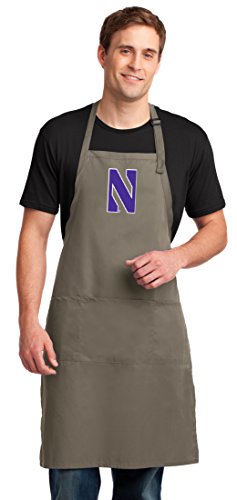 Broad Bay NU Wildcats Apron LARGE Mens Womens Northwestern Logo Gift Idea