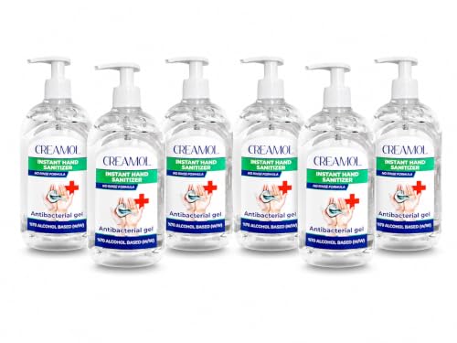 Image of 6 x 500ml Hand Sanitiser Gel Instant Hand Sanitizer No Rinse Formula 70% Alcohol Based Antibacterial Gel Exp Dec 2030