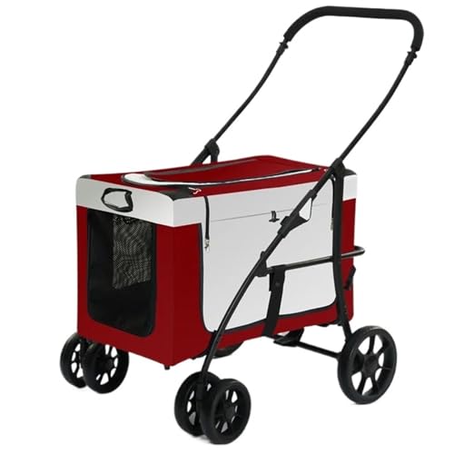 Large Space Pet Stroller Foldable for Medium Dogs