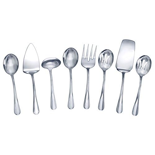 Gourmet Basics by Mikasa Kaylee 8-Piece Stainless Steel Hostess Serving Utensil Set