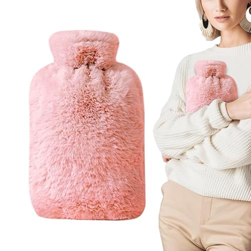 Botella de agua caliente | 1 litro portátil de larga duración, botella de calefacción, bolsa de agua caliente, para alivio de molestias, compresión fría, calambres menstruales, hogar, oficina, viajes