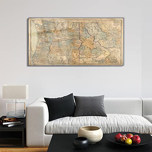 Tableau acrylique Washington map 120x60cm pour décoration salon