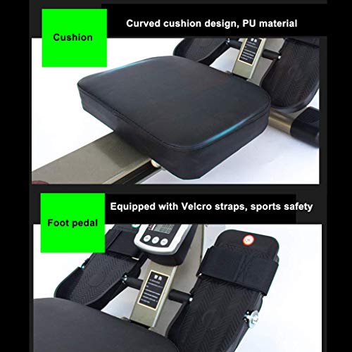 Image of Home Rowing Machine Rowing Machines Foldable Rower with Hydraulic Resistance System LED Monitor 12 Level Resistance Adjustment Cardio Fitness Rowing Machine for Home Load 150kg