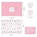 JarThenaAMCS 24 Pack Pink Bow Floral Thank You Cards Bowknot Flower Greeting Card With Envelopes Stickers Watercolor Blank Note Card for Wedding Bridal Baby Girls Shower Birthday, 4 x 6 Inch