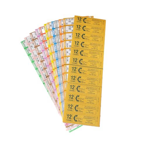 Crystals Bingo Books 12 Game Page Tickets Value 12 To View 12TV (3000)