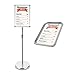 Produktbild Mutualsign Infoständer A3 Aluminium Plakatständer Höhenverstellbar Posterständer Informationsständer Präsentationsständer Werbeständer. (Silber)