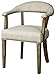 New Pacific Direct Bernadette Chair,Distressed Brown Legs,Rice Beige,Fully Assembled