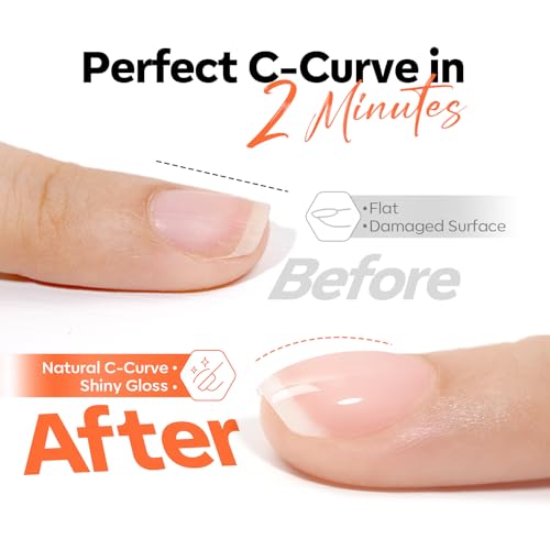 Image of modelones Builder Nail Gel, Clear Builder for Nails No Top Coat Needed, C-Curve Sculpting, Glossy Jelly Finish Crystal Clear, No-Wipe, 9-in-One LED Lamp Cured Color Gel Polish for Quick Diy Salon