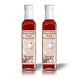 Palo Alto Firefighters XXX Ghost Pepper Sauce (8.5oz) - Pack of 2 - Salt Free Pepper Plant Hot Sauce, No Sodium Hot Pepper Sauce, No Salt Sauces