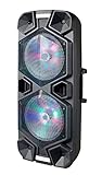 Lleva contigo tu altavoz a todas partes, además su batería es de ácido de 12A.