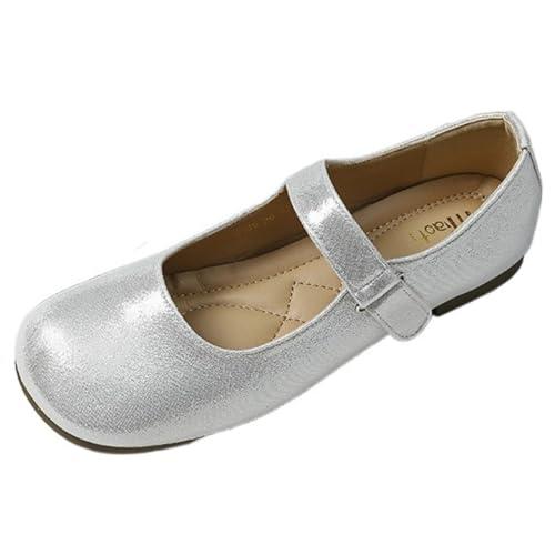 Amtopiyo Women's Square Toe Ballet Flats Hook&Loop Strap Mary Jane Shoes