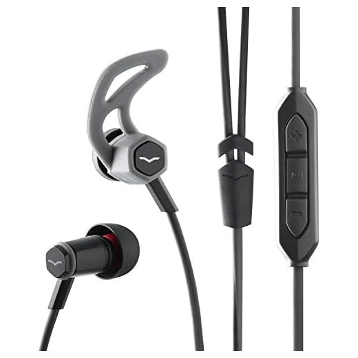 V-MODA Forza In-Ear Hybrid Sport Headphones with 3-Button Remote & Microphone - Apple Devices, Black