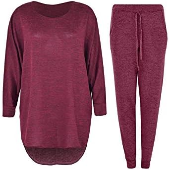 Women's Tracksuit, 2 Piece High Low Top and Bottoms Casual Lounge...