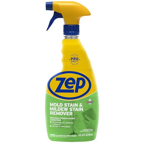 zep mold stain and mildew stain remover - 32 oz pack of 4 zumildew32 - professional strength no scrub formula