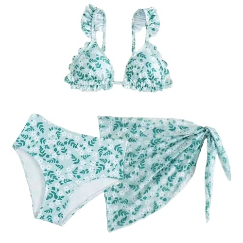 Maillot de bain deux pièces fille avec haut zippé manches courtes et culotte pour l'été