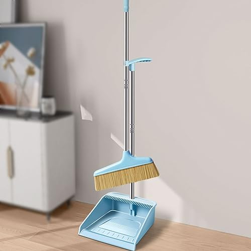 SMDLG Komfortabel Set bestehend aus Besen und Kehrschaufel, Reinigungsmittel, selbstreinigend, mit Kehrschaufelzähnen für zu Hause Praktisch – Bild 4