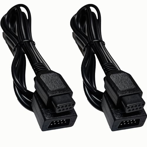 9 Pin Controller Extension Cable 6Ft for AV 620 HD 621 HD 821 NES Classic Retro Game Console Plug and Play Wired Video Game Controller Gamepad Extension Cable for sega Genesis Mini 2(2 Pack)