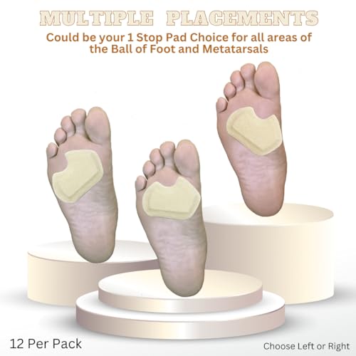 Image of Dr. Jill's Foot Pads, Latex Free, YJ30-4056, Sesamoid Pad Skived 1 /4 inch Felt -Left- (12 Pack) Dancers Pad