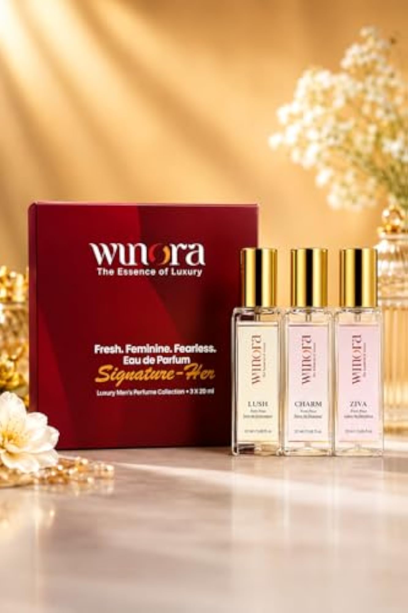 Signature Eau de Parfum Combo Pack for Her, 20ml x 3