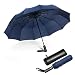 JIGUOOR Parapluies Pliants Femme,résistant au Vent Tempete Voyage Petit Parapluie Compact Automatique Umbrella Home Solide Pour Homme et Femme