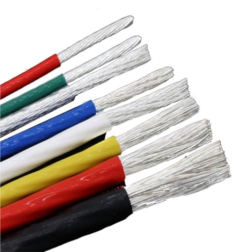 Outdoor Extension 5 Meters Audio Speaker Headphone Cable Copper Silver Plated Wire for DIY 18AWG to 30AWG Solar sheathed(Color:Brown,Size:18AWG 1.6mm Sq0.75)