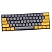 Produktbild KEEZSHOP Keycaps, 61 Keycaps Backlight Zweifarbig Mechanische Tastatur PBT Tastenkappe für GH60 / RK61 / ALT61 / Annie/Keyboard Poker Keys