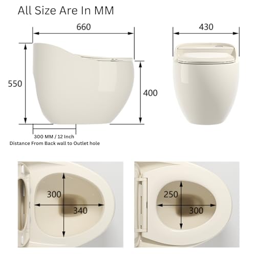 Image of Backline Commode Toilet /Floor Mount Ceramic Western Commode Siphonic Flushing With In-build 5L Tank & Soft Closing Toilet Seat - 12 inch Inch S Trap Outlet Is From Floor (White) (7 Years Color Warranty)
