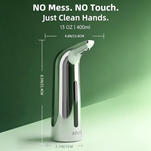 Image of Touchless Soap Dispenser, 13oz /400ml for Bathroom & Kitchen No Touch | Plastic Material Soap Holder,4-Level Adjustable Dish & Hand Soap Dispenser ,Battery Operated Automatic Soap Dispenser