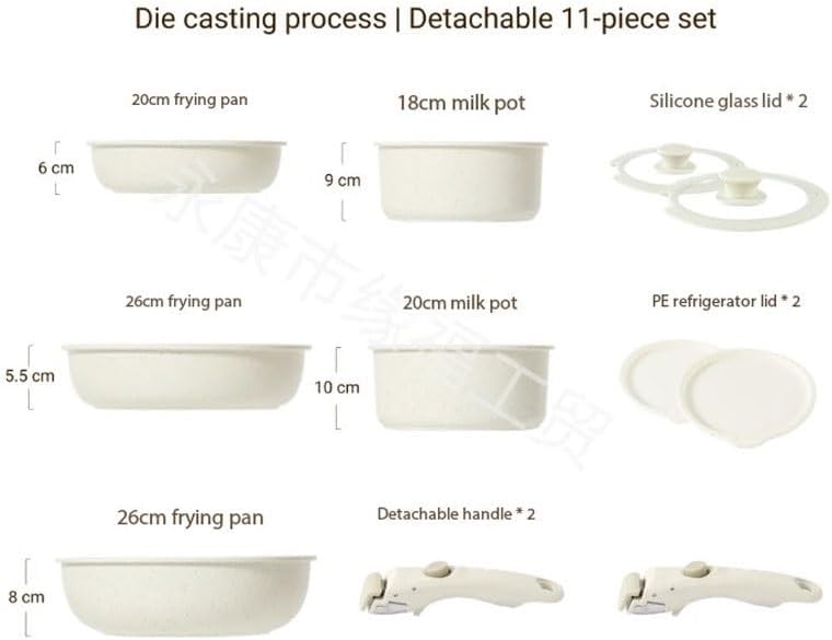 Easy to clean Flat Bottomed Pan Is Household Cooking Cookware Set Tourmaline Non Stick Kitchen