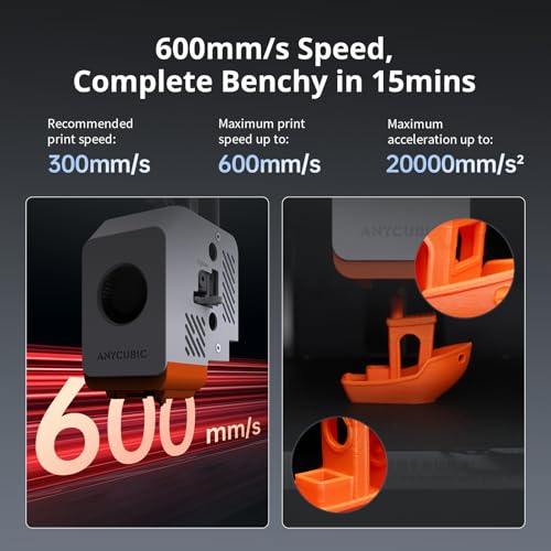 anycubic kobra s1 combo 3d printer multi-color 3d printer high speed max 600mms high precision core xy stable structure ultra-quiet printing anycubic app one-click printing 250  250  250mm