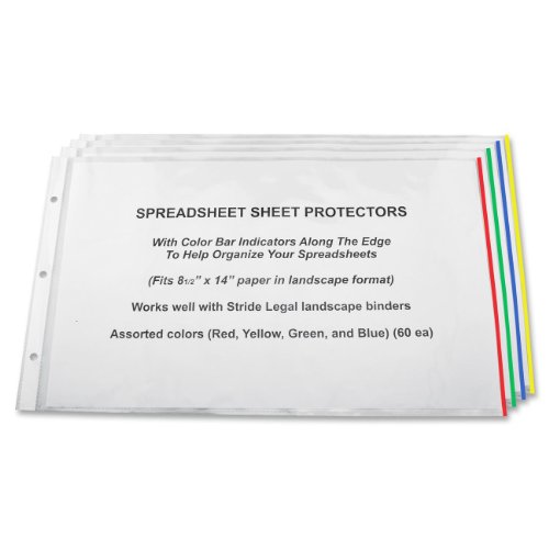 Stride EasyFit Color Bar Sheet Protectors, 8.5