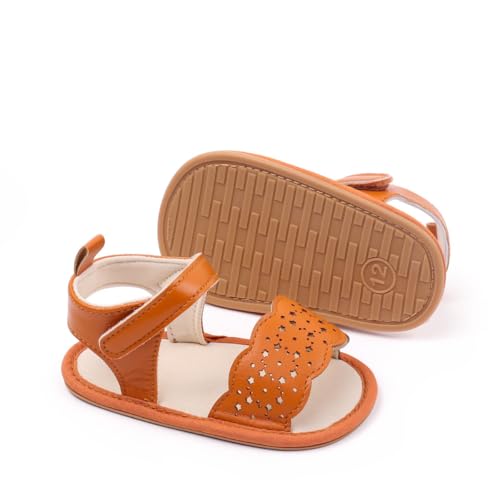 Image of HsdsBebe Baby Girls Sandals Bohemia Flower Bow Soft Sole Toddler First Walkers Beach Summer Shoes