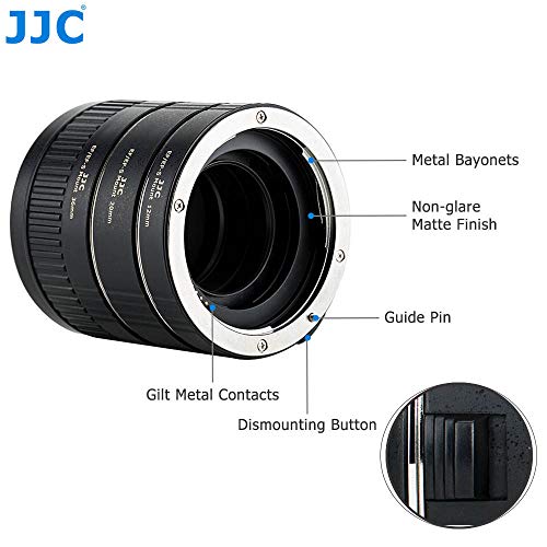 JJC Autofokus Makro Zwischenringe (AF) mit TTL-Belichtung für Makrofotographie 12mm 20mm und 36mm (Passen für Canon EOS EF/EF-S Mount Kameras)